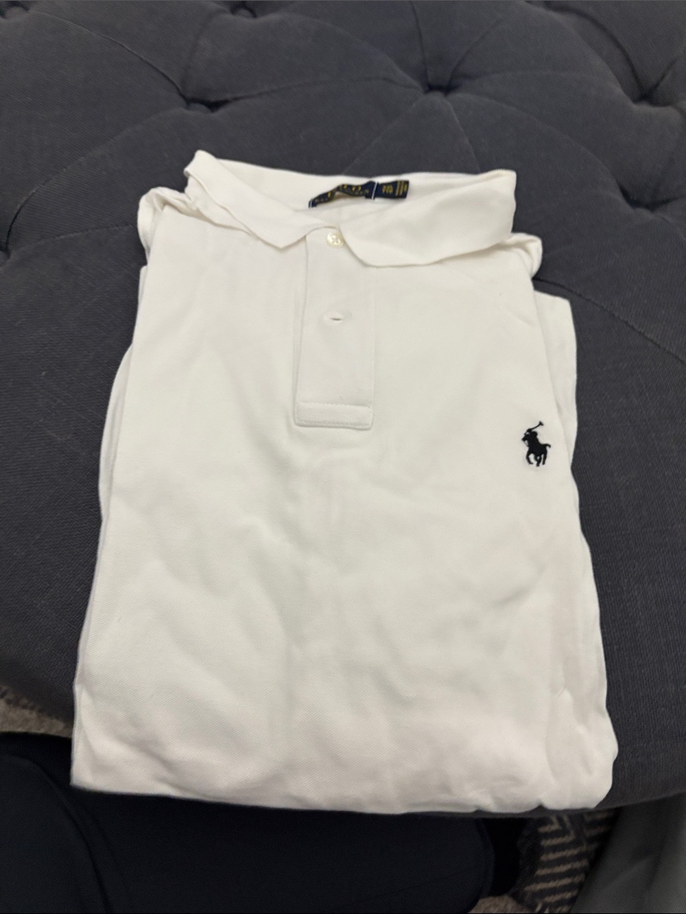 Ralph Lauren White Polo with Black Pony Logo